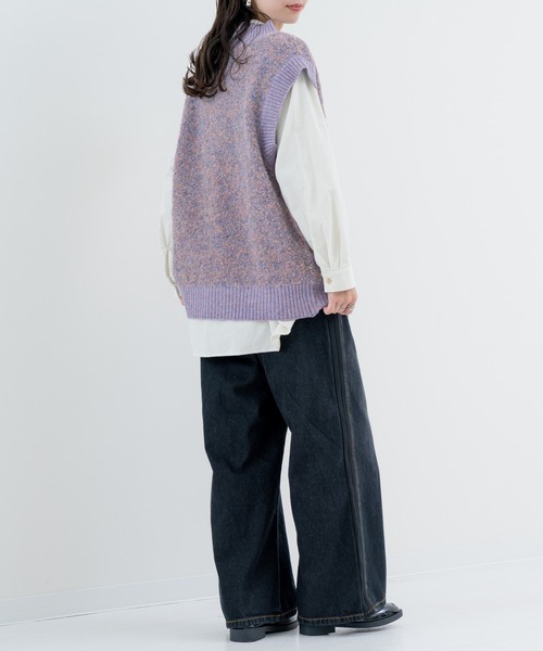 refinedworks（リファインドワークス）の「【refinedworks】温度調節 にピッタリな ニットベスト！（ベスト・レディース・グレー/パープル/ベージュ・FREE）」の18枚目の写真