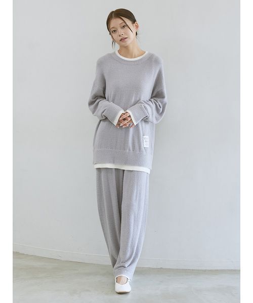 GELATO PIQUE グレー ルームウェアセット 【新品未使用】 gelato pique（ジェラートピケ）の「裏毛ロングパンツ（ルームウェア