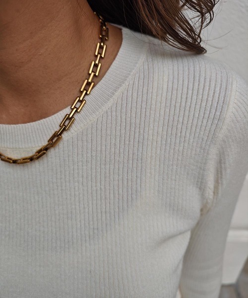 esutoreja（エストレジャ）の「ペプラムレイヤードニット（ニット/セーター・レディース・アイボリー/ブラック/グレー・FREE）」の15枚目の写真