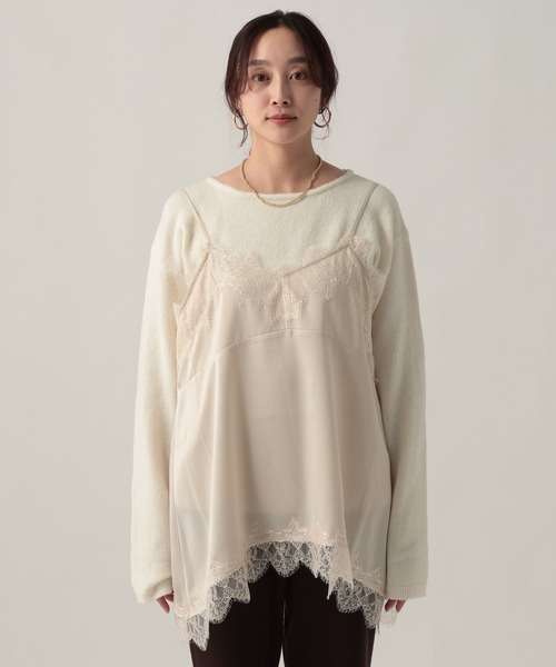 Elura（エルーラ）の「レースサテンキャミソール/625546（キャミソール・レディース・ブラック/オフホワイト・FREE）」の10枚目の写真