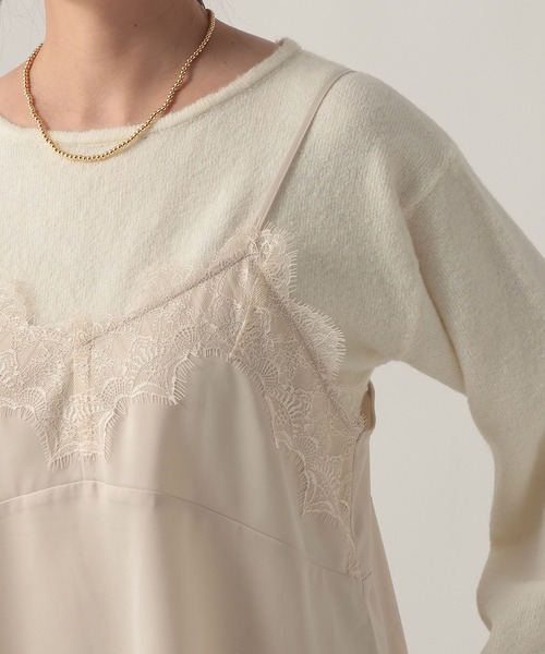 Elura（エルーラ）の「レースサテンキャミソール/625546（キャミソール・レディース・ブラック/オフホワイト・FREE）」の15枚目の写真