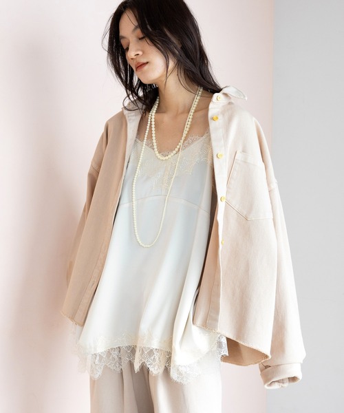 レースサテンキャミソール/625546（キャミソール）｜Elura（エルーラ