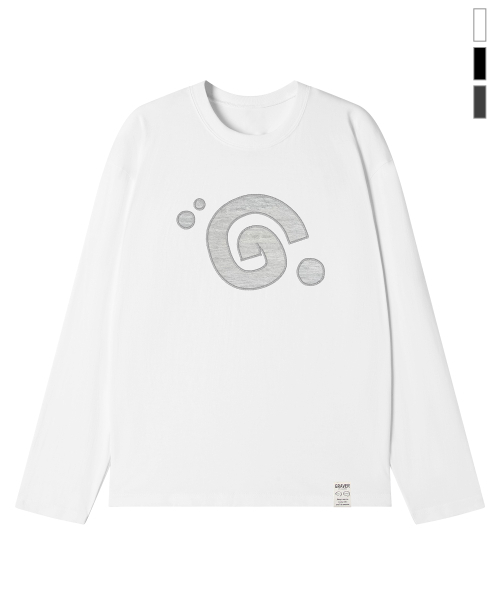 GRAVER（グレーバー）の「[ユニセックス]GシンボルロングスリーブTシャツ_3カラー（Tシャツ/カットソー・レディース・ホワイト/ブラック/チャコール・LARGE/MEDIUM）」の12枚目の写真