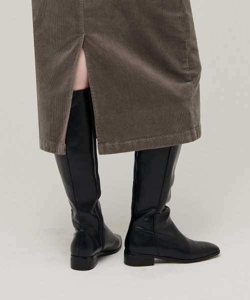 MUSINSA STANDARD WOMAN（ムシンサスタンダードウーマン）の「レディースコーデュロイミドル丈[カーキブラウン]（スカート・レディース・その他・SMALL/MEDIUM/LARGE/X-SMALL）」の6枚目の写真