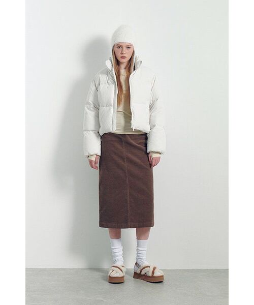 MUSINSA STANDARD WOMAN（ムシンサスタンダードウーマン）の「レディースコーデュロイミドル丈[カーキブラウン]（スカート・レディース・その他・SMALL/MEDIUM/LARGE/X-SMALL）」の11枚目の写真