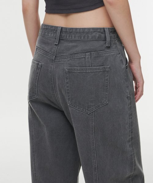 MUSINSA STANDARD WOMAN（ムシンサスタンダードウーマン）の「ウィメンズパネルワイドデニムパンツ[グレー]（デニムパンツ・レディース・その他・30/24/25/26/27/28/29）」の5枚目の写真