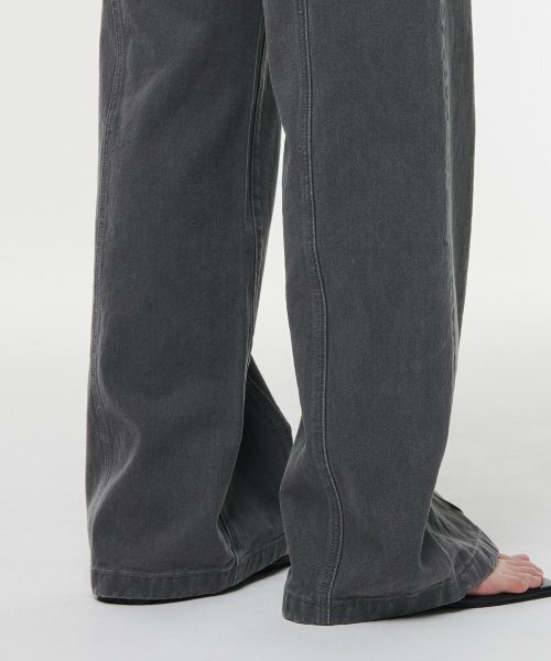 MUSINSA STANDARD WOMAN（ムシンサスタンダードウーマン）の「ウィメンズパネルワイドデニムパンツ[グレー]（デニムパンツ・レディース・その他・30/24/25/26/27/28/29）」の6枚目の写真
