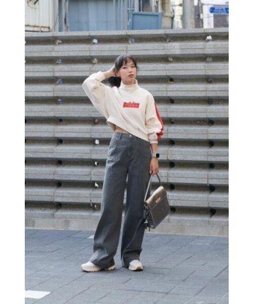MUSINSA STANDARD WOMAN（ムシンサスタンダードウーマン）の「ウィメンズパネルワイドデニムパンツ[グレー]（デニムパンツ・レディース・その他・30/24/25/26/27/28/29）」の13枚目の写真