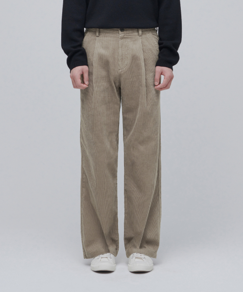 MUSINSA STANDARD（ムシンサスタンダード）の「ワイドコーデュロイパンツ【ライトベージュ】（その他パンツ・メンズ・その他・27/28/29/34/32/30/31/33/26/38/36）」の3枚目の写真