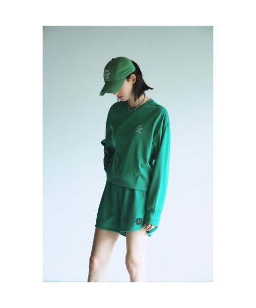 THE GREEN LAB（ザグリーンラボ）の「エッセンシャルクロップ長袖Tシャツ[グリーン]（Tシャツ/カットソー・レディース・その他・FREE）」の2枚目の写真