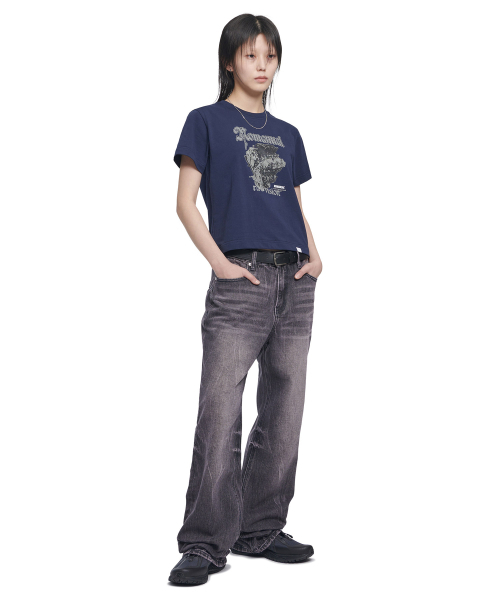 NOMANUAL（NOMANUAL）の「NM ENGINE T-SHIRT - DARK NAVY（Tシャツ/カットソー・レディース・その他・X-LARGE/SMALL/MEDIUM/LARGE）」の5枚目の写真
