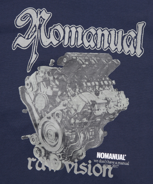 NOMANUAL（NOMANUAL）の「NM ENGINE T-SHIRT - DARK NAVY（Tシャツ/カットソー・レディース・その他・X-LARGE/SMALL/MEDIUM/LARGE）」の7枚目の写真