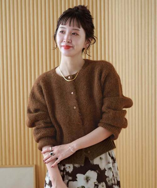 B.C STOCK(ベーセーストック)の「【ZOZO限定】手洗い可 / コンパクトニットカーデ(カーディガン/ボレロ・レディース・グレー/ブラック/サックスブルー/ブラウン/パープル・FREE)」の3枚目の写真