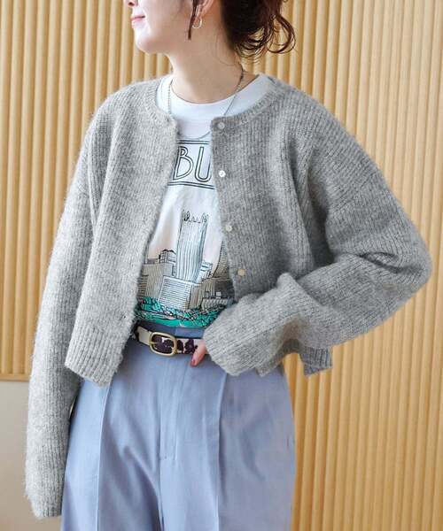ちゃん。　Ｐニット　グレー ZOZO限定】手洗い可 / コンパクトニットカーデ（カーディガン/ボレロ
