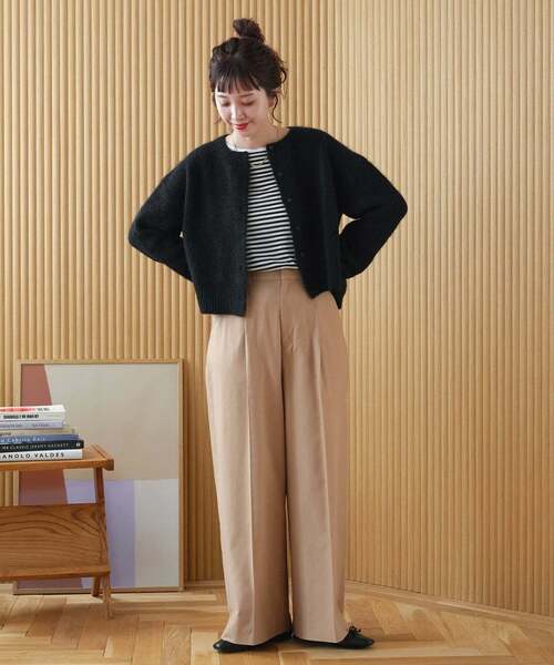 B.C STOCK(ベーセーストック)の「【ZOZO限定】手洗い可 / コンパクトニットカーデ(カーディガン/ボレロ・レディース・グレー/ブラック/サックスブルー/ブラウン/パープル・FREE)」の6枚目の写真