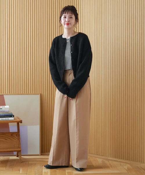 B.C STOCK(ベーセーストック)の「【ZOZO限定】手洗い可 / コンパクトニットカーデ(カーディガン/ボレロ・レディース・グレー/ブラック/サックスブルー/ブラウン/パープル・FREE)」の7枚目の写真