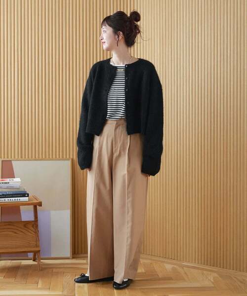 B.C STOCK(ベーセーストック)の「【ZOZO限定】手洗い可 / コンパクトニットカーデ(カーディガン/ボレロ・レディース・グレー/ブラック/サックスブルー/ブラウン/パープル・FREE)」の8枚目の写真