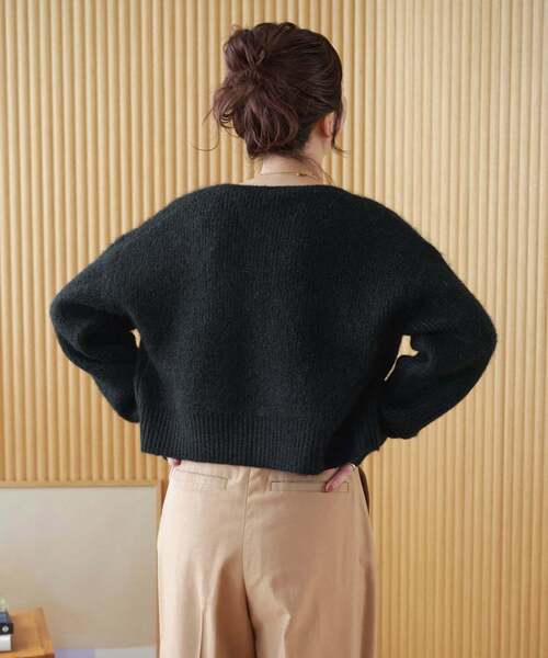 B.C STOCK(ベーセーストック)の「【ZOZO限定】手洗い可 / コンパクトニットカーデ(カーディガン/ボレロ・レディース・グレー/ブラック/サックスブルー/ブラウン/パープル・FREE)」の14枚目の写真