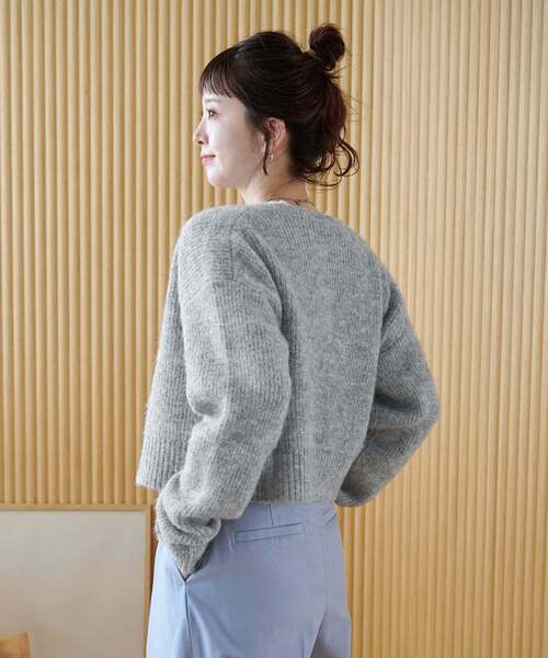 B.C STOCK(ベーセーストック)の「【ZOZO限定】手洗い可 / コンパクトニットカーデ(カーディガン/ボレロ・レディース・グレー/ブラック/サックスブルー/ブラウン/パープル・FREE)」の22枚目の写真