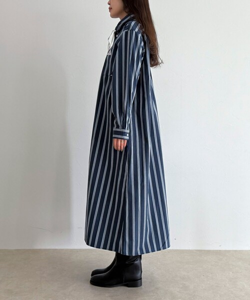 fredy emue（フレディエミュ）の「【GEVACO/ゲバコ】フーディーシャツワンピース（シャツワンピース・レディース・ブルー系その他/ベージュ/ピンク系その他/ブラック・38）」の13枚目の写真