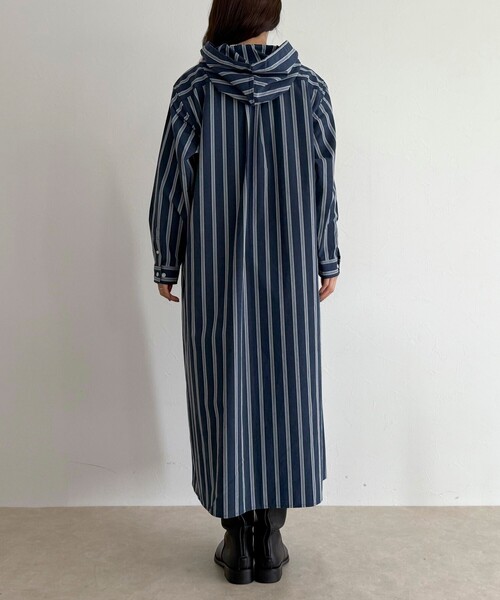 fredy emue（フレディエミュ）の「【GEVACO/ゲバコ】フーディーシャツワンピース（シャツワンピース・レディース・ブルー系その他/ベージュ/ピンク系その他/ブラック・38）」の14枚目の写真