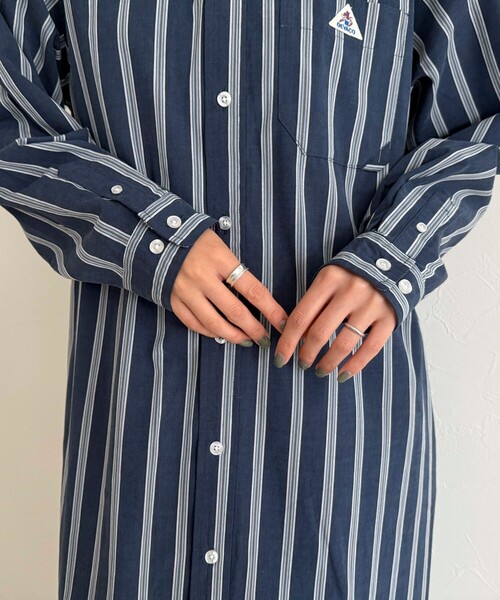 fredy emue（フレディエミュ）の「【GEVACO/ゲバコ】フーディーシャツワンピース（シャツワンピース・レディース・ブルー系その他/ベージュ/ピンク系その他/ブラック・38）」の19枚目の写真