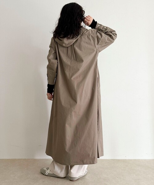 fredy emue（フレディエミュ）の「【GEVACO/ゲバコ】フーディーシャツワンピース（シャツワンピース・レディース・ブルー系その他/ベージュ/ピンク系その他/ブラック・38）」の22枚目の写真