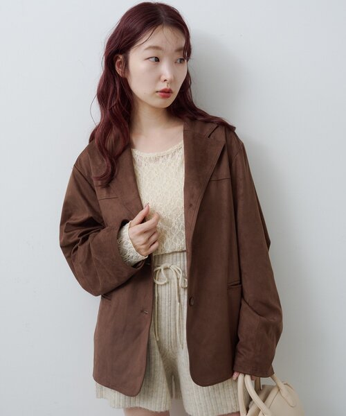 Kastane(カスタネ)の「レースシアートップス(Tシャツ/カットソー・レディース・チャコールグレー/アイボリー/ピンク・FREE)」の16枚目の写真