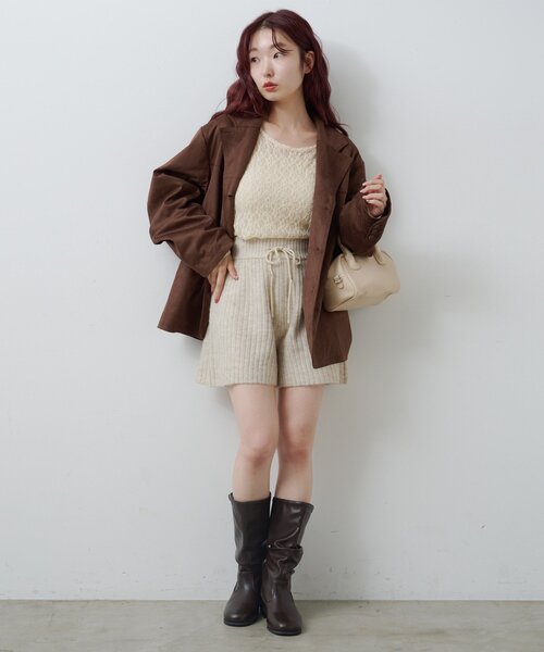 Kastane(カスタネ)の「レースシアートップス(Tシャツ/カットソー・レディース・チャコールグレー/アイボリー/ピンク・FREE)」の19枚目の写真