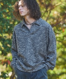 Casper John（キャスパージョン）の「Mix skipper polo sweat/ミックススキッパーポロスウェット（スウェット）」