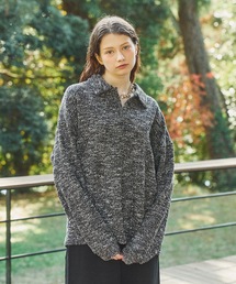 Casper John（キャスパージョン）の「Mix skipper polo sweat/ミックススキッパーポロスウェット（スウェット）」