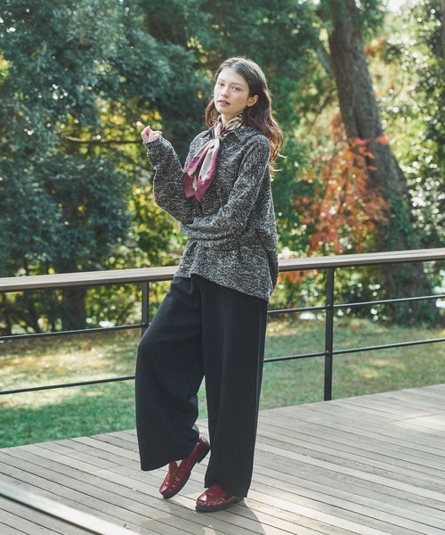 CASPER JOHN（キャスパージョン）の「Mix skipper polo sweat/ミックススキッパーポロスウェット（スウェット・メンズ・ブラック/ブラウン/アイボリー/ブルー・LARGE/MEDIUM/SMALL/X-SMALL）」の12枚目の写真