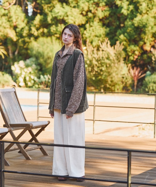 CASPER JOHN（キャスパージョン）の「Mix skipper polo sweat/ミックススキッパーポロスウェット（スウェット・メンズ・ブラック/ブラウン/アイボリー/ブルー・LARGE/MEDIUM/SMALL/X-SMALL）」の20枚目の写真