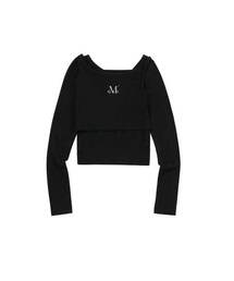 MUCENT | ダブリ アンバランスセットTシャツ (4色)(Tシャツ/カットソー)