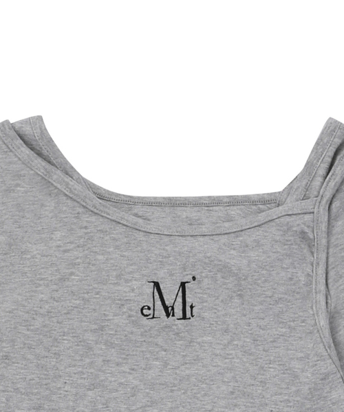 MUCENT（ムセント）の「ダブリ アンバランスセットTシャツ (4色)（Tシャツ/カットソー・レディース・ネイビー/ブラウン/グレー/ブラック・FREE）」の20枚目の写真