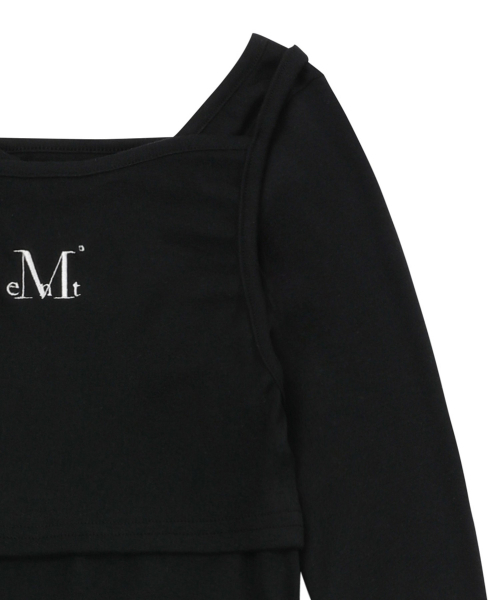 MUCENT(ムセント)の「ダブリ アンバランスセットTシャツ (4色)(Tシャツ/カットソー・レディース・ネイビー/ブラウン/グレー/ブラック・FREE)」の13枚目の写真