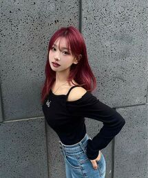 ダブリ アンバランスセットTシャツ (4色)