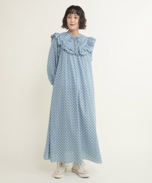 Dot&Stripes CHILD WOMAN | リバティデイジー・リンク ヨークフリルワンピース(ワンピース)