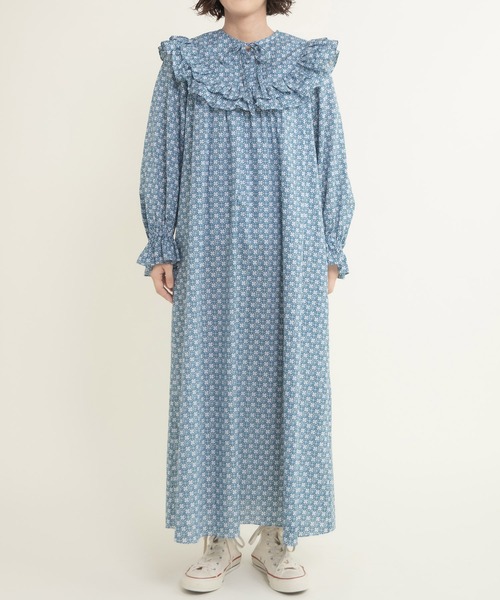 Dot&Stripes CHILD WOMAN(ドットアンドストライプス チャイルドウーマン)の「リバティデイジー・リンク ヨークフリルワンピース(ワンピース・レディース・ブルー/ピンク・FREE)」の21枚目の写真