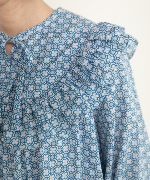 Dot＆Stripes CHILD WOMAN（ドットアンドストライプス　チャイルドウーマン）の「☆リバティデイジー・リンク ヨークフリルワンピース（ワンピース・レディース・ブルー/ピンク・FREE）」の22枚目の写真