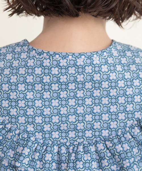 Dot＆Stripes CHILD WOMAN（ドットアンドストライプス　チャイルドウーマン）の「☆リバティデイジー・リンク ヨークフリルワンピース（ワンピース・レディース・ブルー/ピンク・FREE）」の19枚目の写真