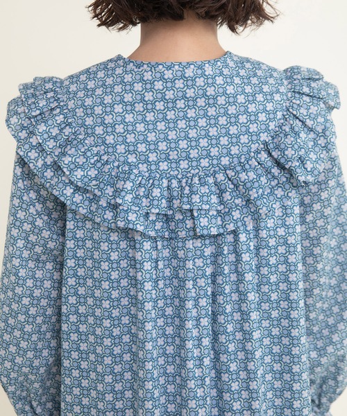 Dot＆Stripes CHILD WOMAN（ドットアンドストライプス　チャイルドウーマン）の「☆リバティデイジー・リンク ヨークフリルワンピース（ワンピース・レディース・ブルー/ピンク・FREE）」の21枚目の写真