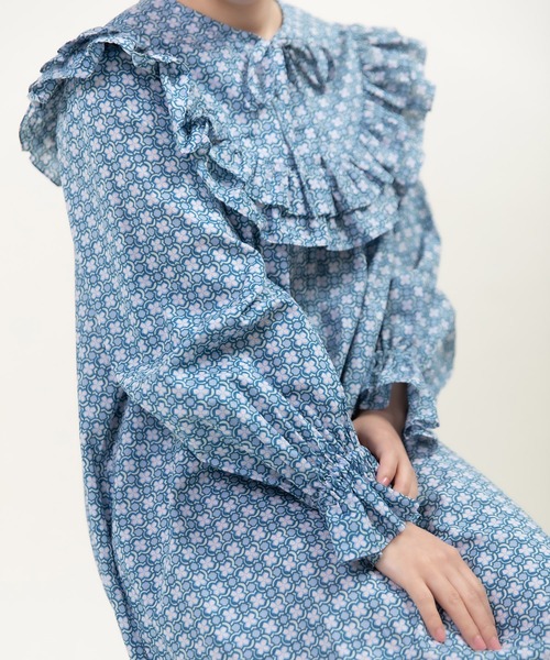 Dot&Stripes CHILD WOMAN(ドットアンドストライプス チャイルドウーマン)の「リバティデイジー・リンク ヨークフリルワンピース(ワンピース・レディース・ブルー/ピンク・FREE)」の19枚目の写真