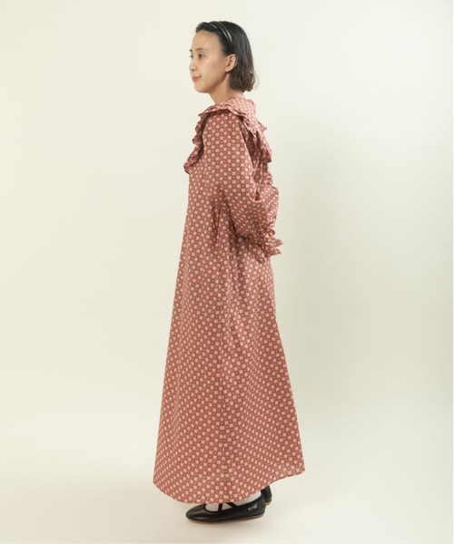 Dot&Stripes CHILD WOMAN(ドットアンドストライプス チャイルドウーマン)の「リバティデイジー・リンク ヨークフリルワンピース(ワンピース・レディース・ブルー/ピンク・FREE)」の4枚目の写真