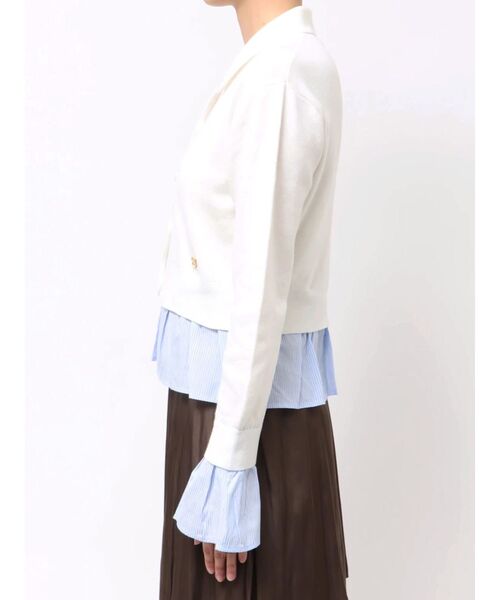 LAGUNAMOON（ラグナムーン）の「ペプラムドッキングニットカーディガン（カーディガン/ボレロ・レディース・チャコールグレー/イエロー/ブラウン/グリーン・FREE）」の8枚目の写真