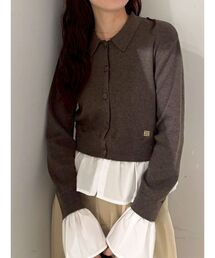 LAGUNAMOON（ラグナムーン）の「ペプラムドッキングニットカーディガン 春服（カーディガン/ボレロ）」