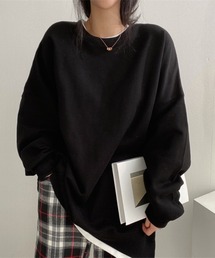 クルーネックレイヤードスウェット