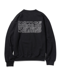 リスティクティッドエリア ヘビーオーバーサイズマンツーマンTシャツ MSHCR002-BK