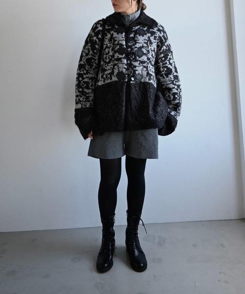 WILLFULLY（ウィルフリー）の「pocket piece name brushed rib S/PT（その他パンツ・レディース・チャコール/ブラック・FREE）」の3枚目の写真