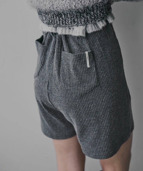 WILLFULLY（ウィルフリー）の「pocket piece name brushed rib S/PT（その他パンツ・レディース・チャコール/ブラック・FREE）」の7枚目の写真